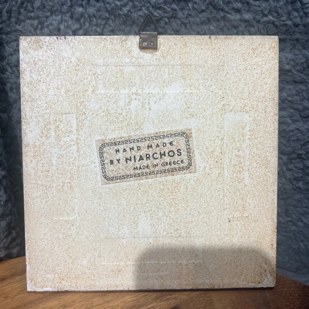 Handmade Niarchos Ceramic Plaque Made‎ in Greece Woman Age Comparison Quote